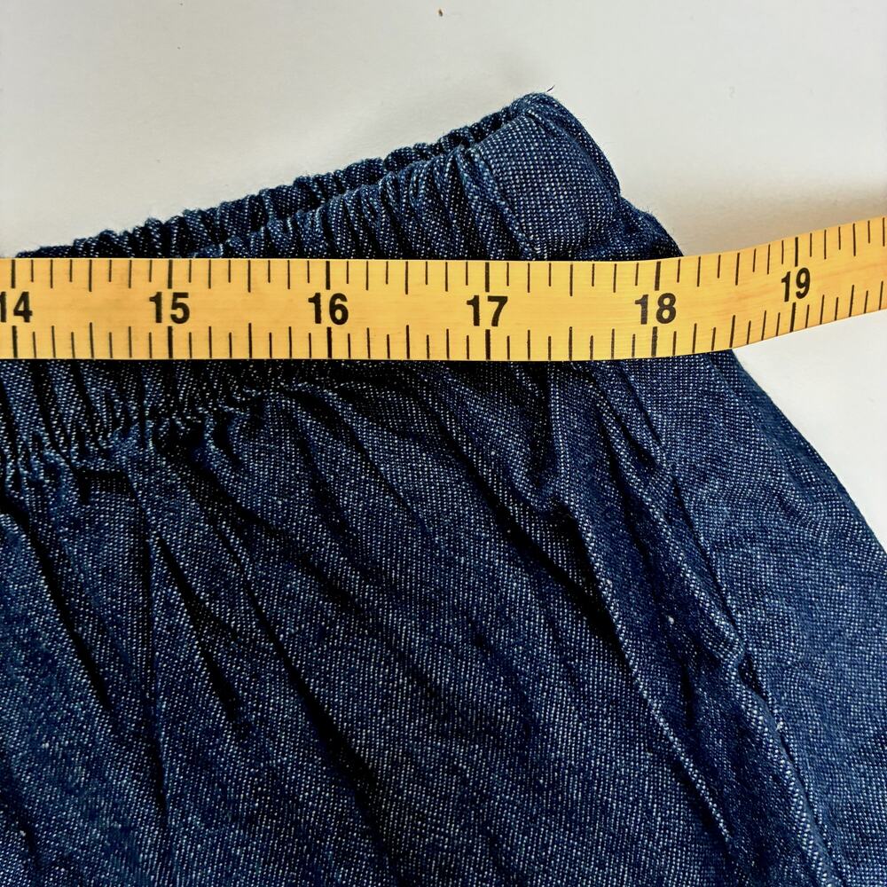 NWOT Dark Blue Denim Long Tiered Skirt - Plus Size 3X (Country - Western) - Picture 4 of 6